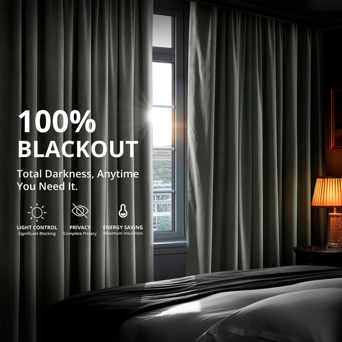 Half Price Drapes Silver Grey Grommet Signature Velvet Blackout Curtain In Grey