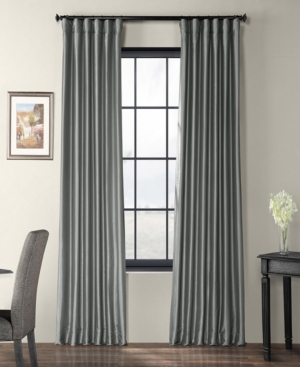 Exclusive Fabrics & Furnishings Taffeta Curtain Panel, 50" X 120" In Gray