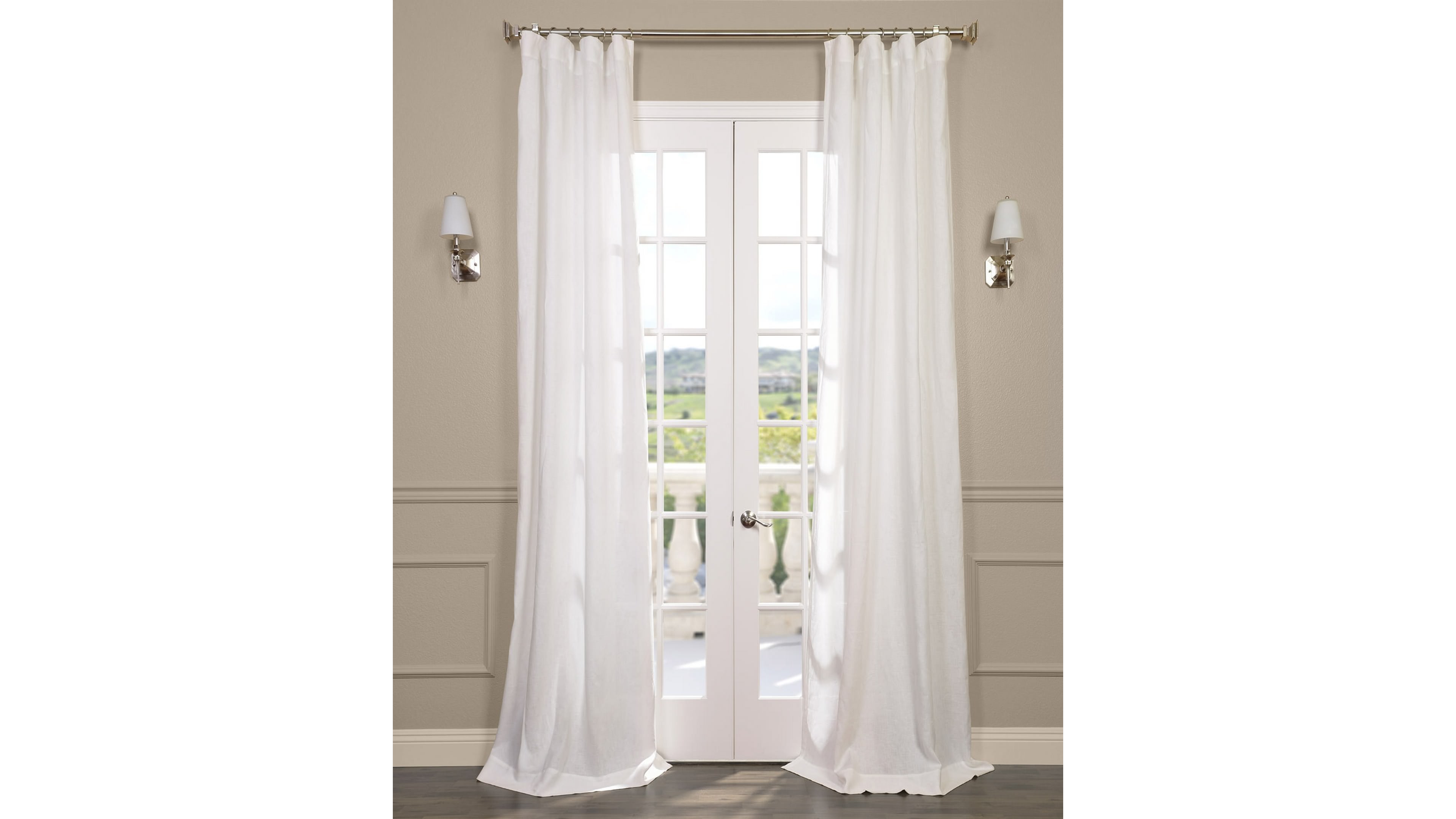 Half Price Drapes Deluxe French Linen Curtain