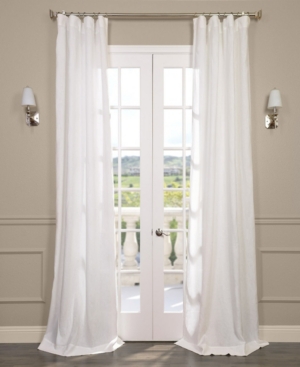 Exclusive Fabrics & Furnishings Linen Sheer Curtain Panel, 50" X 96" In Natural