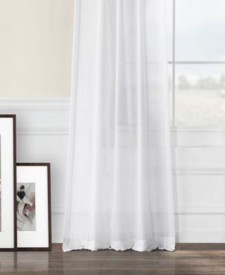 Textured Faux Linen Sheer Curtain