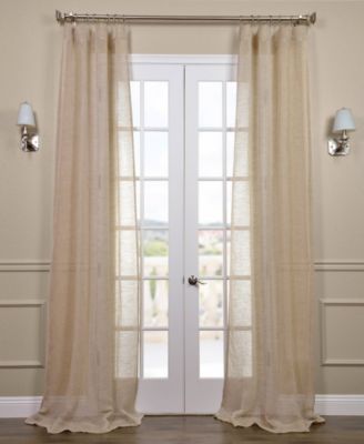 Open Weave Linen Sheer 50" x 84" Curtain Panel