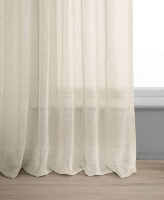 Textured Faux Linen Sheer Curtain