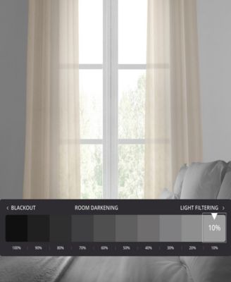 Textured Faux Linen Sheer Curtain