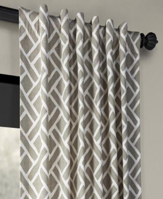 Geometric Printed Cotton Room Darkening Curtain