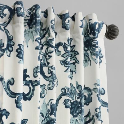 Floral Printed Cotton Room Darkening Curtain