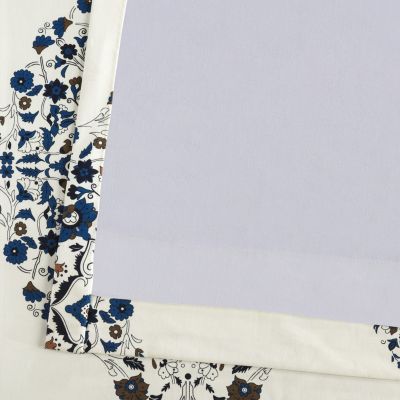 Emblem Printed Cotton Room Darkening Curtain