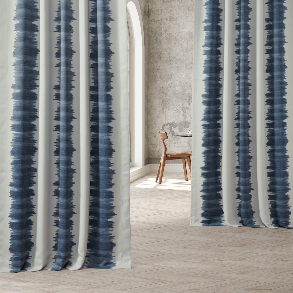 Half Price Drapes Flambe Striped Room Darkening Curtain