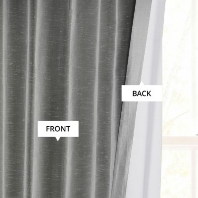 Vintage Textured Faux Dupioni Silk Blackout Curtain