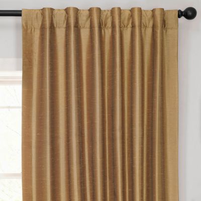 Vintage Textured Faux Dupioni Silk Blackout Curtain