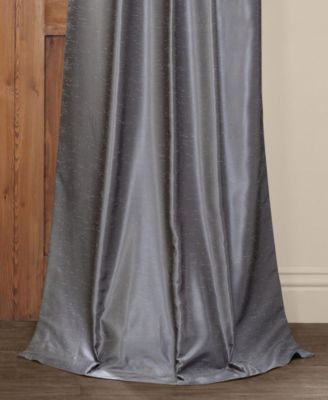 French Pleat Vintage Textured Faux Dupioni Silk Blackout Curtain