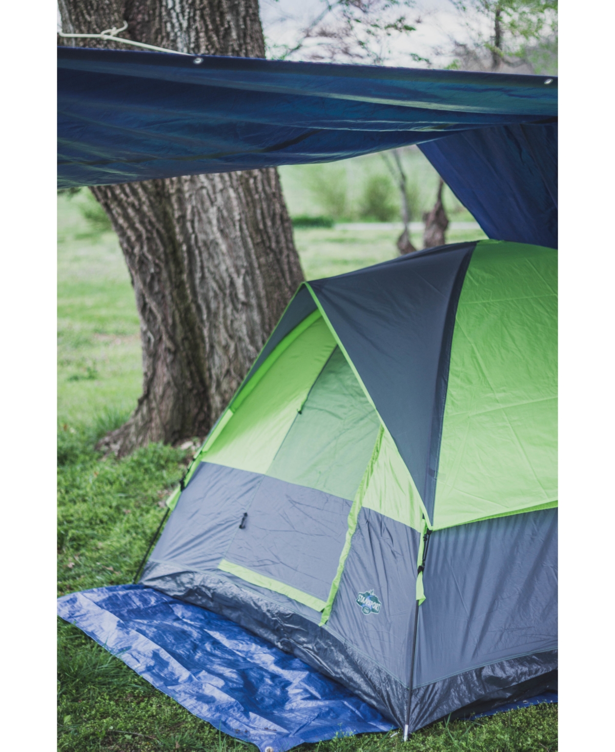 Stansport Cedar Creek Dome Tent - Lime and cadet with black base