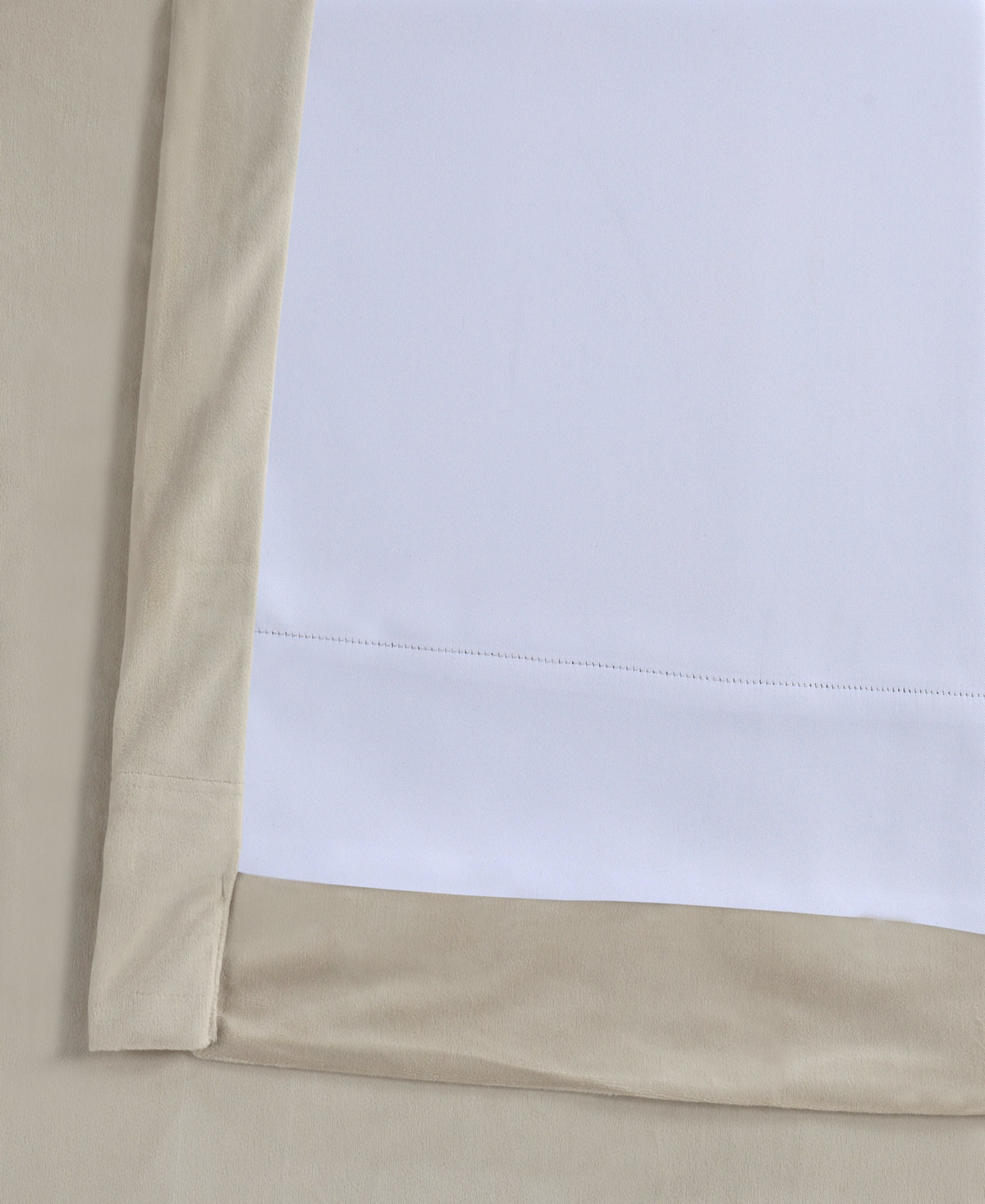 Half Price Drapes Cool Beige Signature Extra Wide Velvet Blackout Curtain In Beige,tan