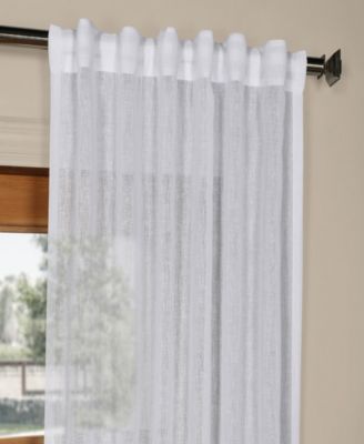 Textured Faux Linen Sheer Curtain