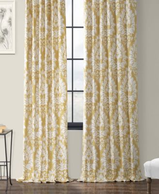 Floral Printed Cotton Room Darkening Curtain