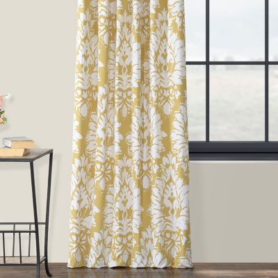 Floral Printed Cotton Room Darkening Curtain