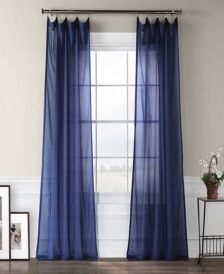 Textured Faux Linen Sheer Curtain