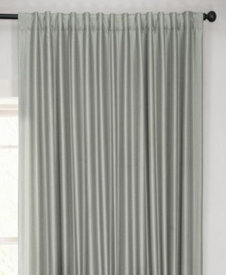Extra Wide Vintage Textured Faux Dupioni Silk Blackout Curtain