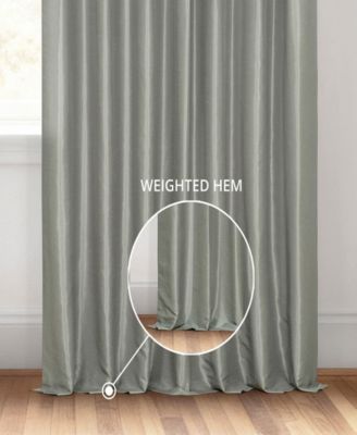 Extra Wide Vintage Textured Faux Dupioni Silk Blackout Curtain