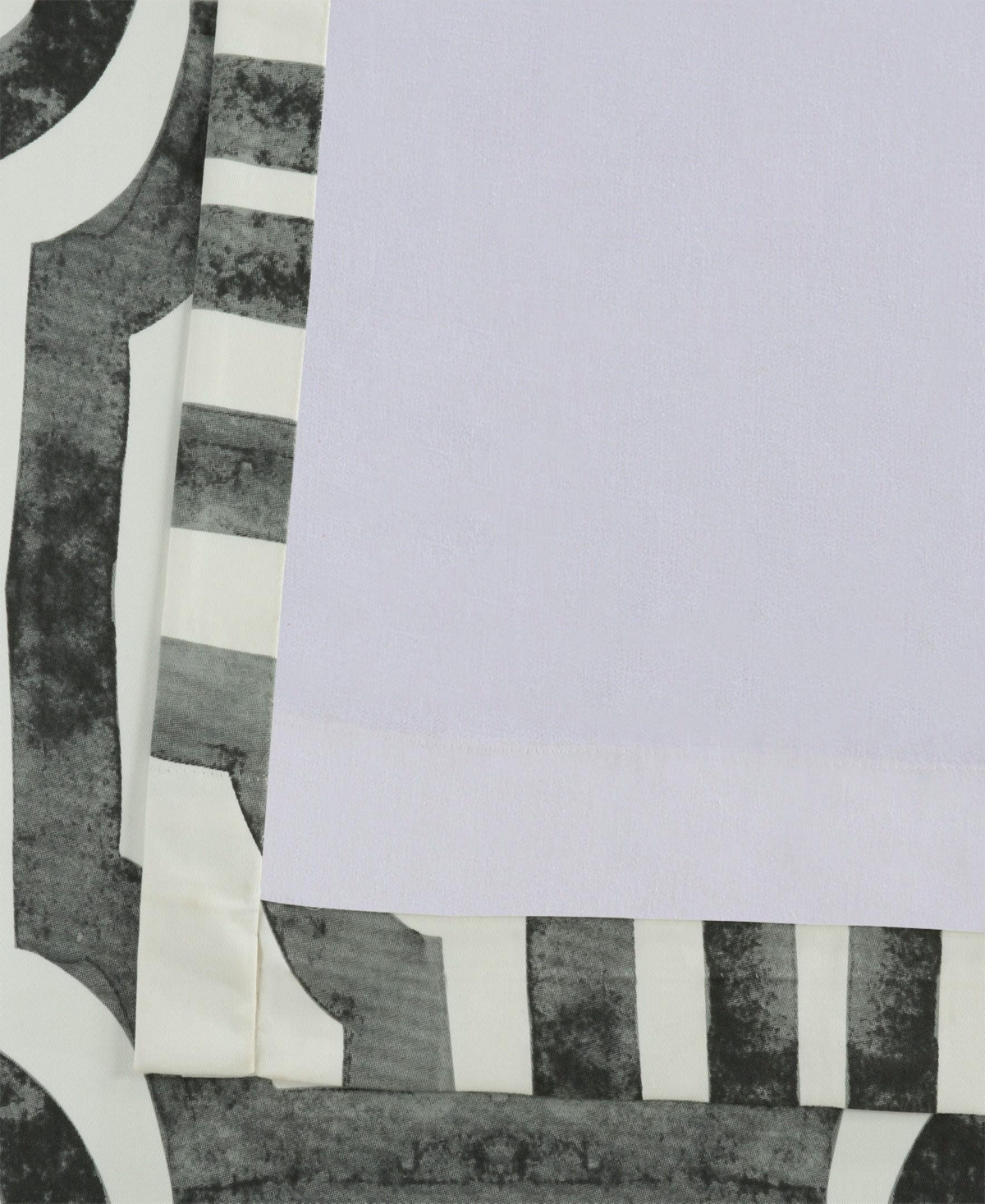 Half Price Drapes Mecca Steel Geometric Printed Cotton Room Darkening Curtain