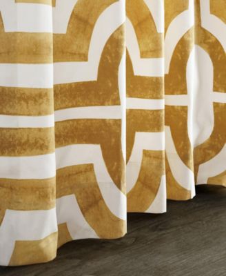 Geometric Printed Cotton Room Darkening Curtain