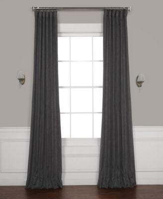 Faux Linen Room Darkening Curtains for Bedroom and Living Room Curtains (1 Panel)