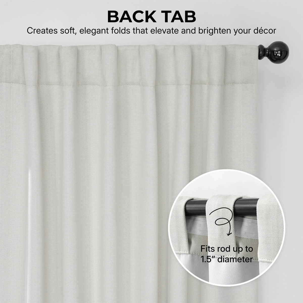 Half Price Drapes Textured Faux Linen Room Darkening Curtain