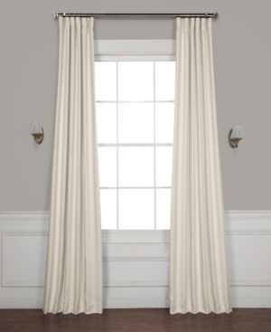 Exclusive Fabrics & Furnishings Blackout Faux Linen Panel, 50" X 84" In White