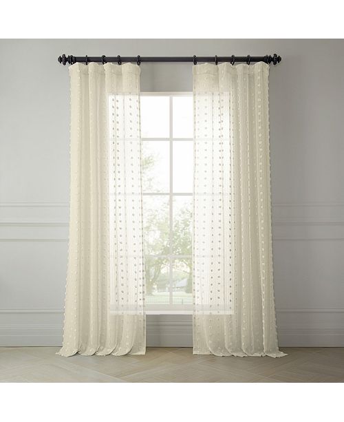 Exclusive Fabrics Furnishings Strasbourg Dot Patterned Sheer 50