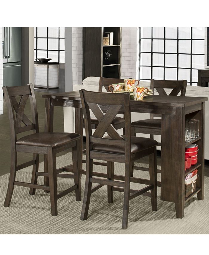 Hillsdale Spencer 5Piece Counter Height Dining Set with XBack Counter