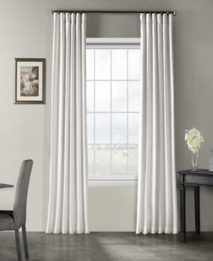 Exclusive Fabrics & Furnishings Ice Vintage Textured Faux Dupioni Silk Curtain In White