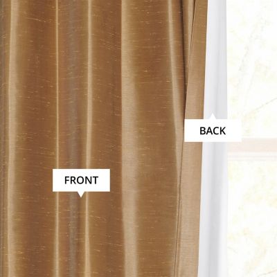 Vintage Textured Faux Dupioni Silk Curtain