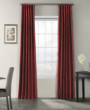 Exclusive Fabrics & Furnishings Vintage Textured Panel, 50" X 120" In Dark Red
