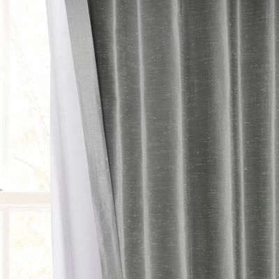 Vintage Textured Faux Dupioni Silk Curtain