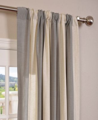 Striped Linen Blend Sheer Curtain