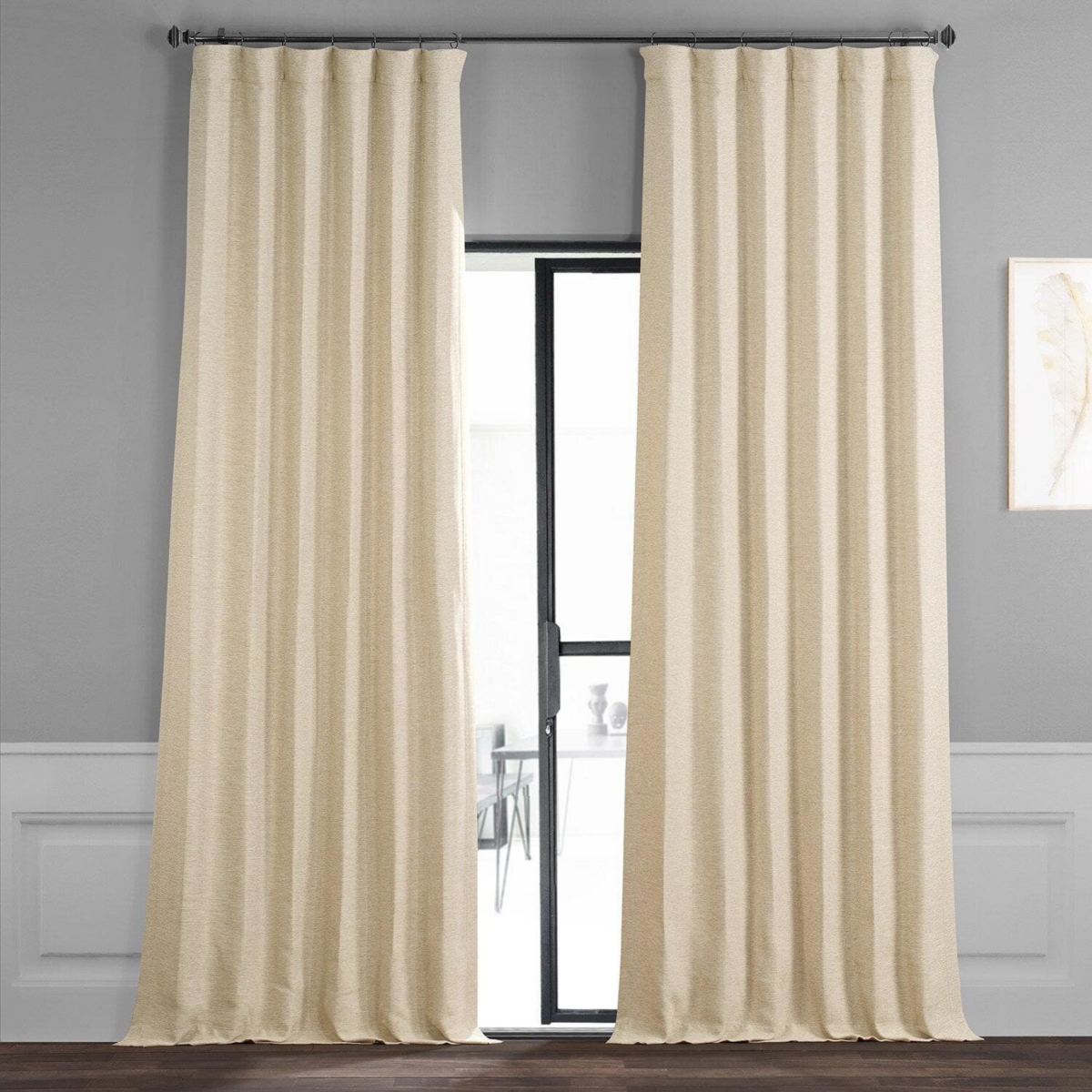 Half Price Drapes Candlelight Textured Bellino Room Darkening Curtain In Beige,tan