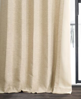 Bellino Textured Faux Linen Room Darkening Curtains For Bedroom & Living Room Curtains(1 Panel), 50W X 63L