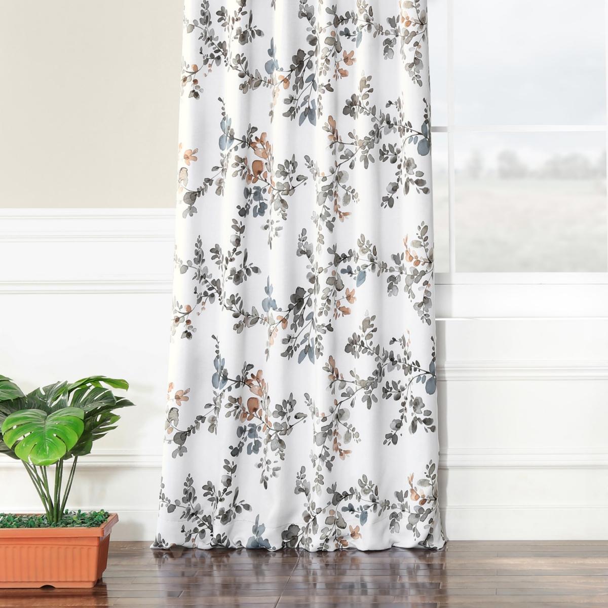 Half Price Drapes Antique Floral Room Darkening Curtain