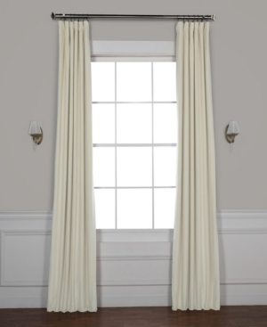 Exclusive Fabrics & Furnishings Signature Blackout Velvet Panel, 50" X 108" In White