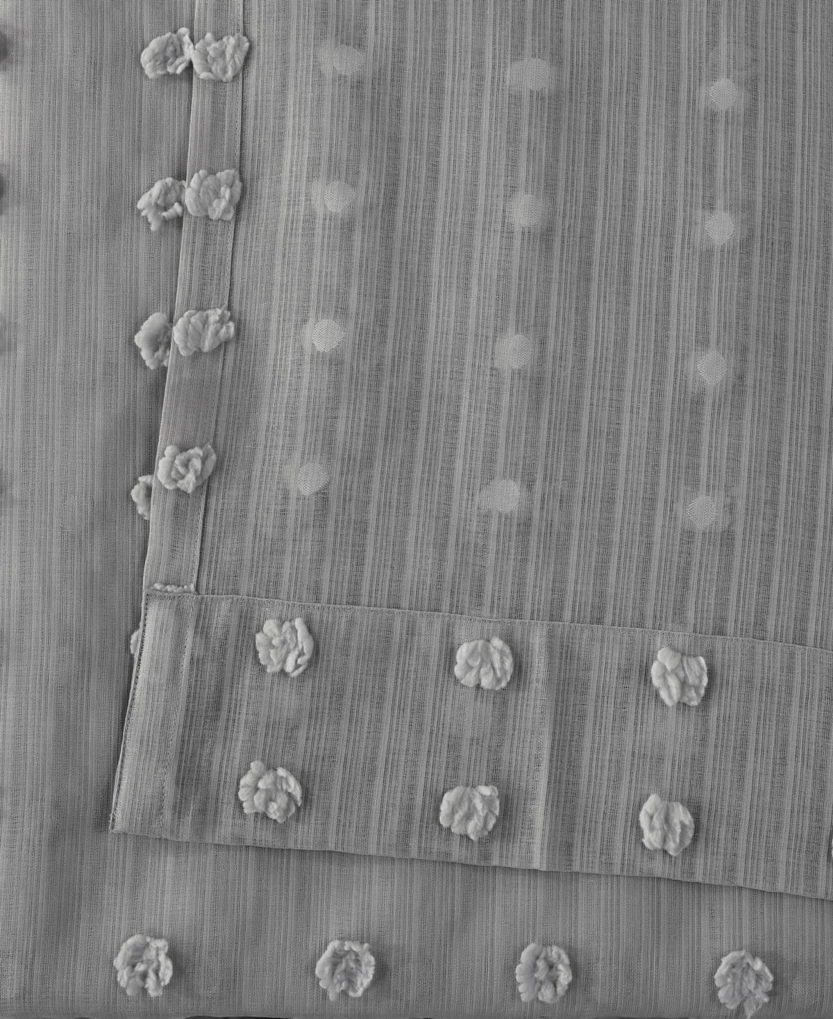 Half Price Drapes Geometric Patterned Faux Linen Sheer Curtain