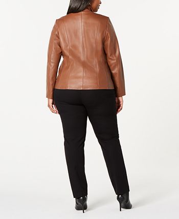 Cole Haan - Plus Size Leather Jacket