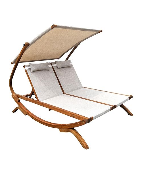 Leisure Season Double Reclining Lounge Chair With Canopy Reviews