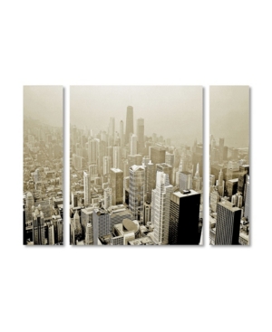 Trademark Global Preston 'chicago Skyline' Multi Panel Art Set Large