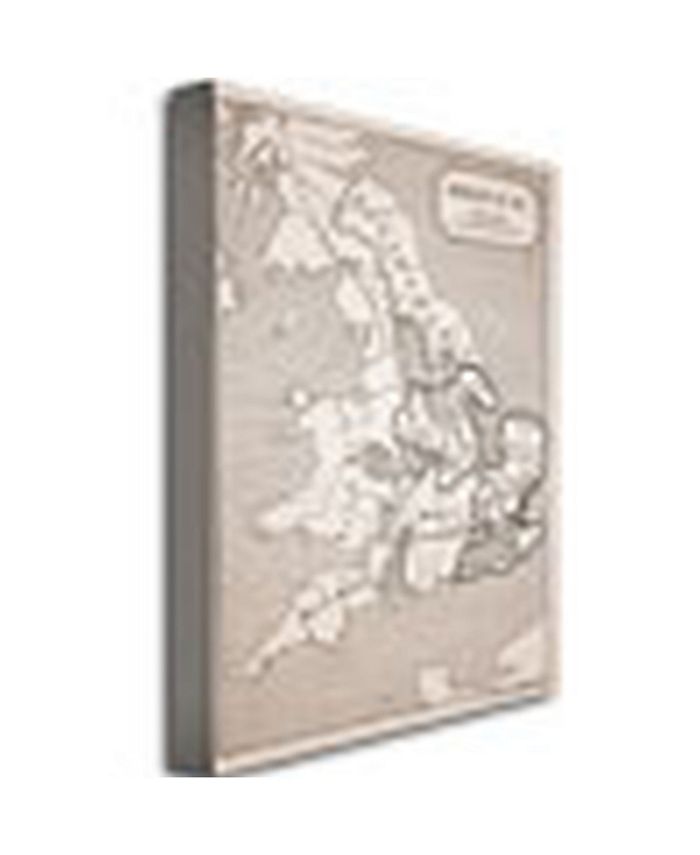 Trademark Global 'Map of Britain in 593' Canvas Art - 14