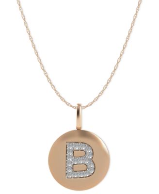 14k pendant letter B with diamond accent buy