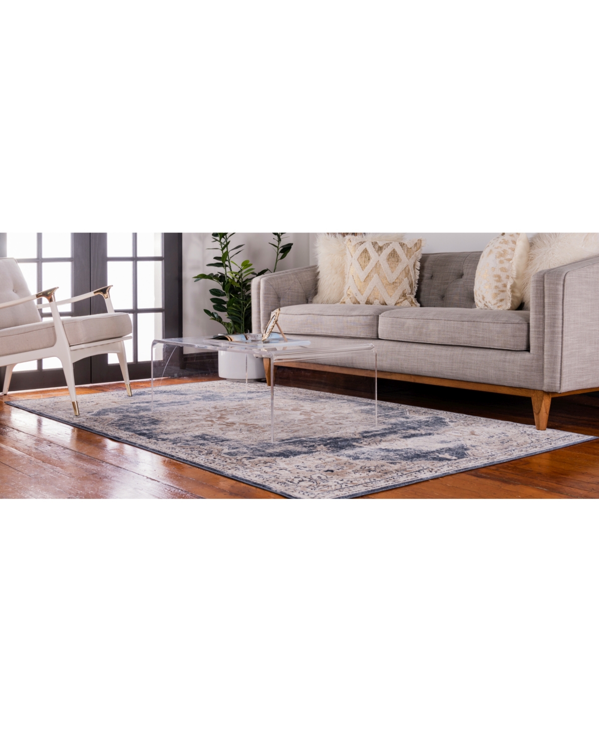 Bayshore Home Odette Ode1Area Rug - Dark Blue