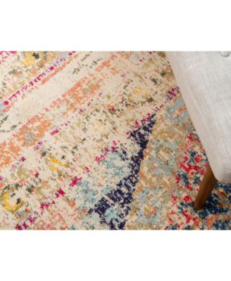 Bayshore Home CLOSEOUT! Arcata Arc5 Multi 3' 3" x 3' 3" Round Area Rug