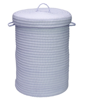 Colonial Mills Ticking Solid Braided Hamper with Lid
