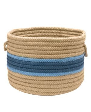 Garden Banded Round Braided Storage Basket