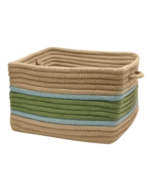 Garden Banded Square Braided Storage Basket